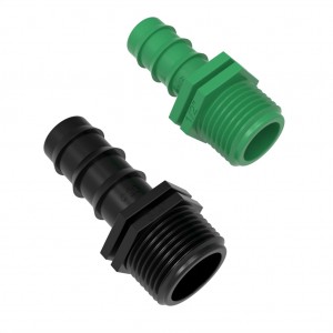 Threaded adapter barbed (PP/ABS)