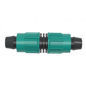 Coupling with lock nuts for PE pipe