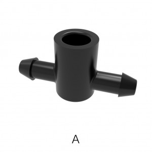 Two ways connector  for drip arrow -POM